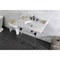Kingston Brass 36 Carrara Marble Console Sink with Acrylic Legs, Marble WhiteMatte Black LMS36MA0 - alternate 2